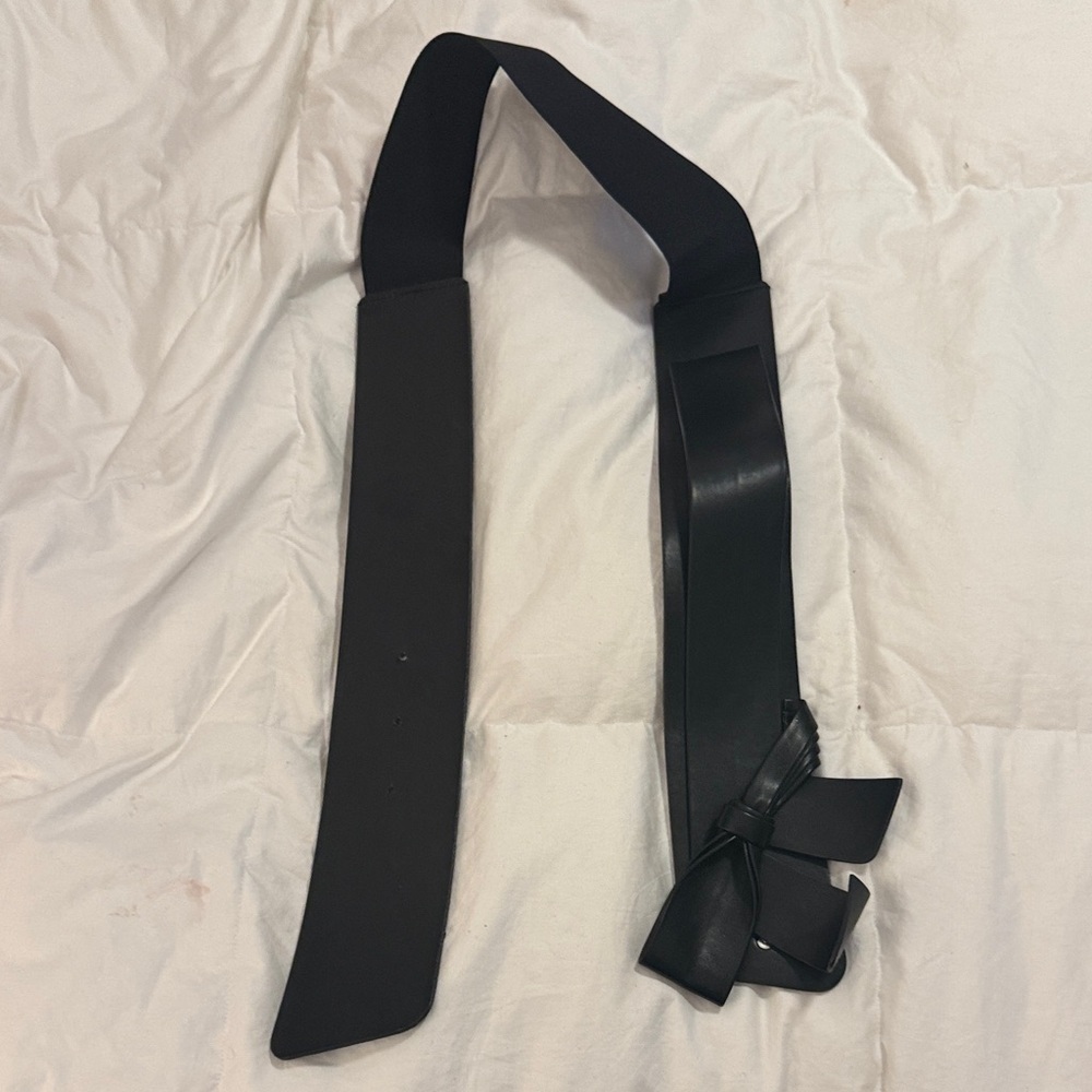 Eloquii Black Ribbon Accent Belt